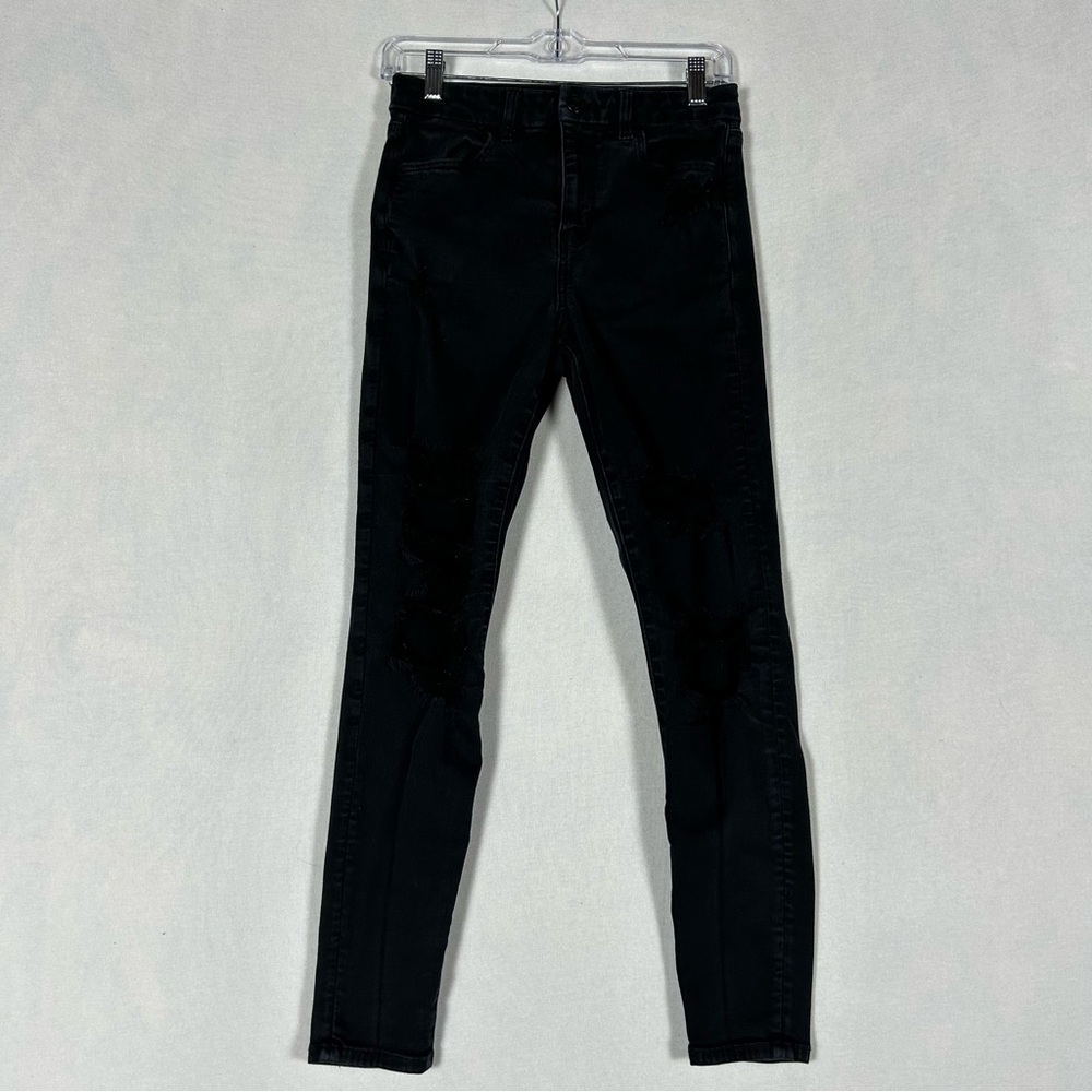 American Eagle Curvy Highest Rise Jeggings Women’s 4 Black Next Level Stretch